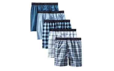 5-Pack Tagless, Tartan Boxer with Exposed Waistband